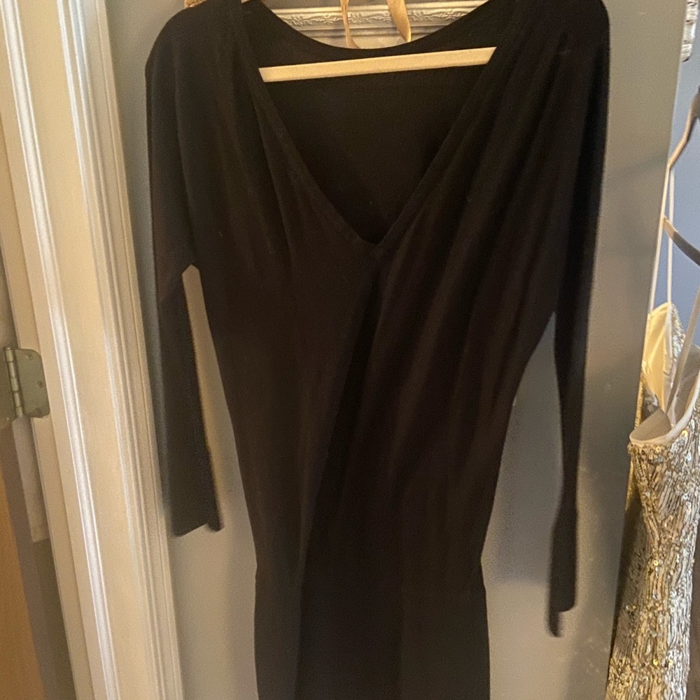 Black sweater dress